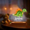 Personalized Night Light for Kids - Custom Name Animal Led Acrylic Bedroom Night Light, Baby Lamp for Nursery Decor, Adjustable Brightness, Personalized Gifts for Kids Boys Girls,Dinosaur 2 view 1