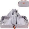 DDgro Electronics Organizer Travel Pouch - Perfect Accessory Bag for Electronics, MacBook Charger & Cords, Cables, Hard Drive (Light Grey-Brown) view 1