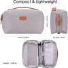 DDgro Electronics Organizer Travel Pouch - Perfect Accessory Bag for Electronics, MacBook Charger & Cords, Cables, Hard Drive (Light Grey-Brown) view 2