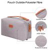 DDgro Electronics Organizer Travel Pouch - Perfect Accessory Bag for Electronics, MacBook Charger & Cords, Cables, Hard Drive (Light Grey-Brown) view 3