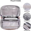 DDgro Electronics Organizer Travel Pouch - Perfect Accessory Bag for Electronics, MacBook Charger & Cords, Cables, Hard Drive (Light Grey-Brown) view 4