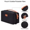 DDgro Electronics Organizer Travel Pouch - Perfect Accessory Bag for Electronics, MacBook Charger & Cords, Cables, Hard Drive (Black-Brown) view 3