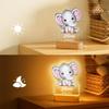 DirectNine Basics Personalized Night Light for Kids - Custom Name Animal Led Acrylic Bedroom Night Light, Baby Lamp for Nursery Decor, Adjustable Brightness, Personalized Gifts for Kids Boys Girls,Elephant 3 view 2