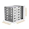 LGRFUXIN Stainless Steel Hard Drive Cage, Hard Driver Tray with Fan Space, Adapter Rack Bracket for Computer 5.25" To 5 X 3.5 Rack, Hard Drive Cage Adapter Bracket,Silver view 2