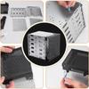 LGRFUXIN Stainless Steel Hard Drive Cage, Hard Driver Tray with Fan Space, Adapter Rack Bracket for Computer 5.25" To 5 X 3.5 Rack, Hard Drive Cage Adapter Bracket,Silver view 3