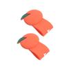 DOITOOL 2pcs Silicone Cable Organizer Ties for Headphones and Chargers Lightweight Winder with Press Button Compact Cord Management for Orange view 1