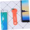 DOITOOL 2pcs Silicone Cable Organizer Ties for Headphones and Chargers Lightweight Winder with Press Button Compact Cord Management for Orange view 2