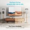 PEGZONE Speaker Stands Compatible with SONOS Era 300 and Era 100, Fixed Height Floor Stand with Cable Management, Wooden Speaker Mount, Black & Walnut, 2 Pack (Pair) view 2