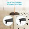 PEGZONE Speaker Stands Compatible with SONOS Era 300 and Era 100, Fixed Height Floor Stand with Cable Management, Wooden Speaker Mount, Black & Walnut, 2 Pack (Pair) view 3