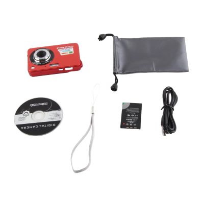 MUNEFE 8X Zoom Diital Camera, MP Diital Camera Kit, LCD Display Photo Shootin Camera for Outdoor Photoraphy(Red)