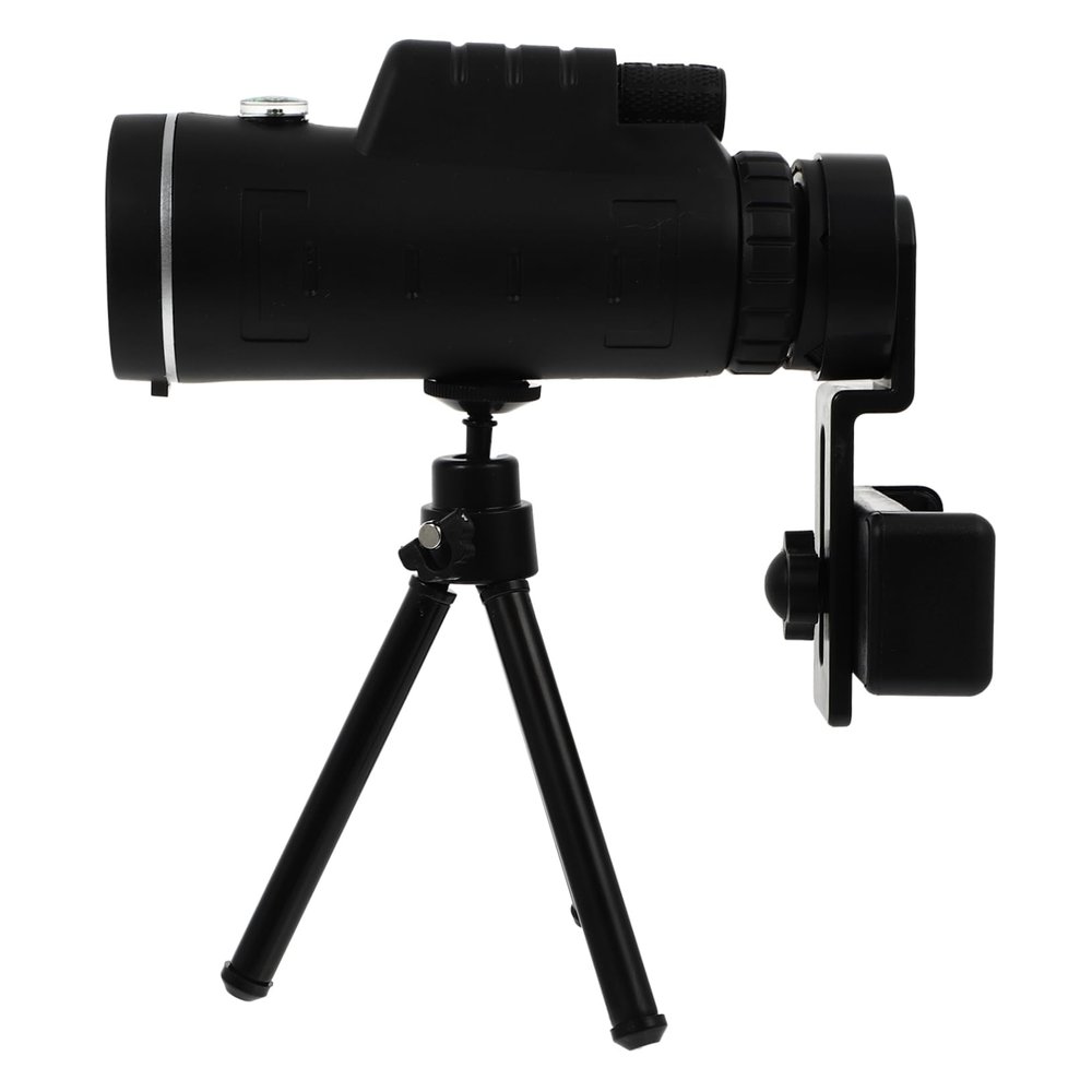 VILLFUL 40x60 Single-Tube Monocular Telescope for Camping Mobile Phone Camera Accessory Black