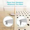 PEGZONE Speaker Stands Compatible with SONOS Era 300 and Era 100, Fixed Height Floor Stand with Cable Management, Wooden Speaker Mount, White & Beech, 2 Pack (Pair) view 3