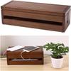 Duiaynke Wooden Cable Management Box Large Storage Holder Cord Organizer for Desk System to Cover Power Strips and Cords (Coffee) view 2