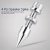 NDNCZDHC 4Pcs Speaker Spikes Speaker Isolation Feet Speaker Spike Pads Shockproof Speaker Cone Base Pads for HiFi Speaker or Speaker Frames 0.43x2.36 in view 3