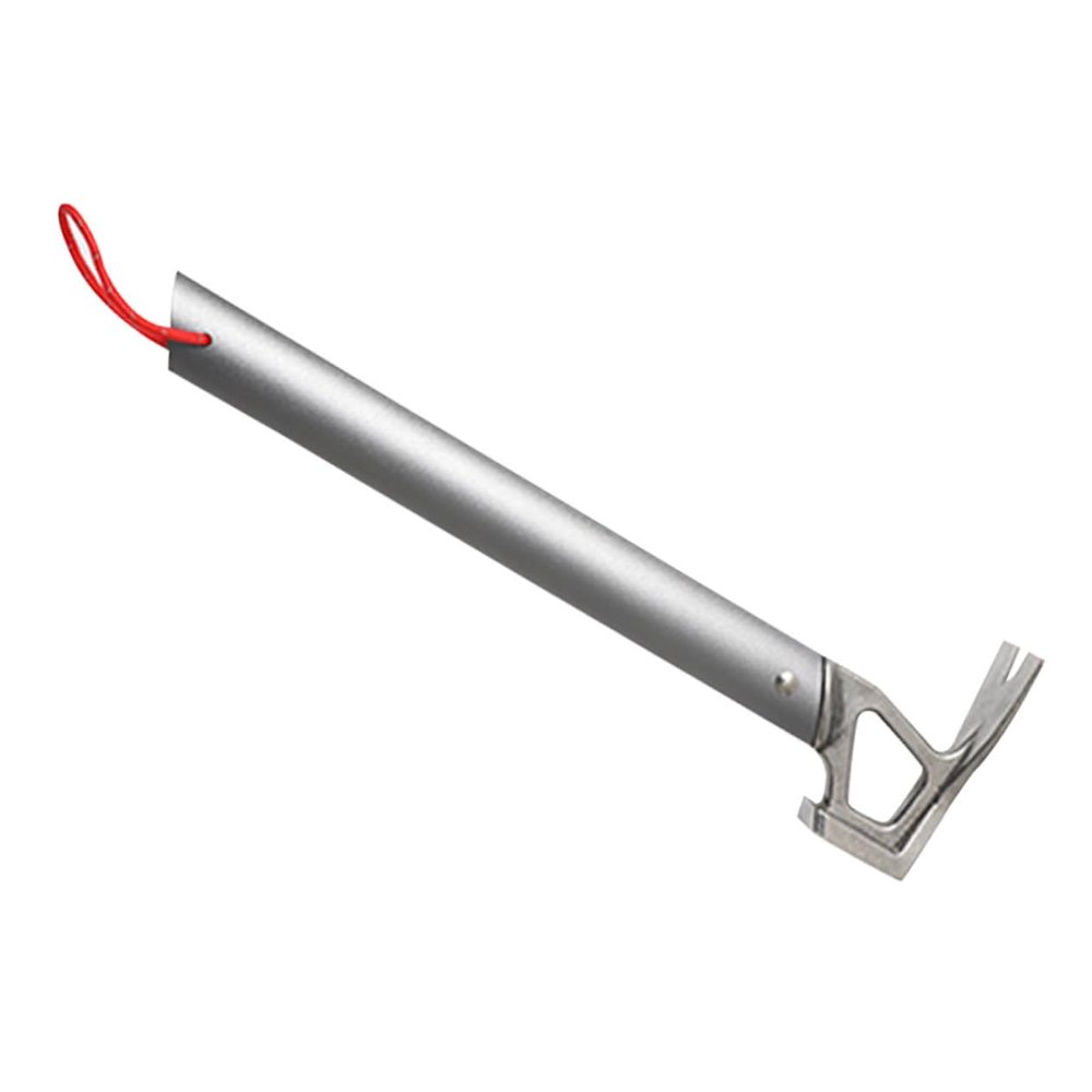 OSALADI Outdoor Aluminum Handle Tent Stake Hammer Lightweight Camping Tool Nail Puller Multi-function Mallet for Hiking and Outdoor Activities