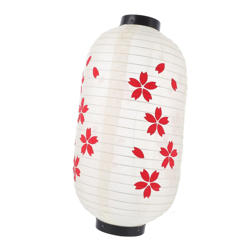 FOYTOKI Decorative Handheld Lanterns Cherry Flower Silk Cloth Lamps Hanging Shade for Mid-Autumn Festival Outdoor Garden Decoration Structure Stylish Home Ornaments