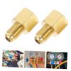 2pcs Air Conditioning Pump Adapter Copper Conversion Tool Golden view 3