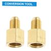 2pcs Air Conditioning Pump Adapter Copper Conversion Tool Golden view 4