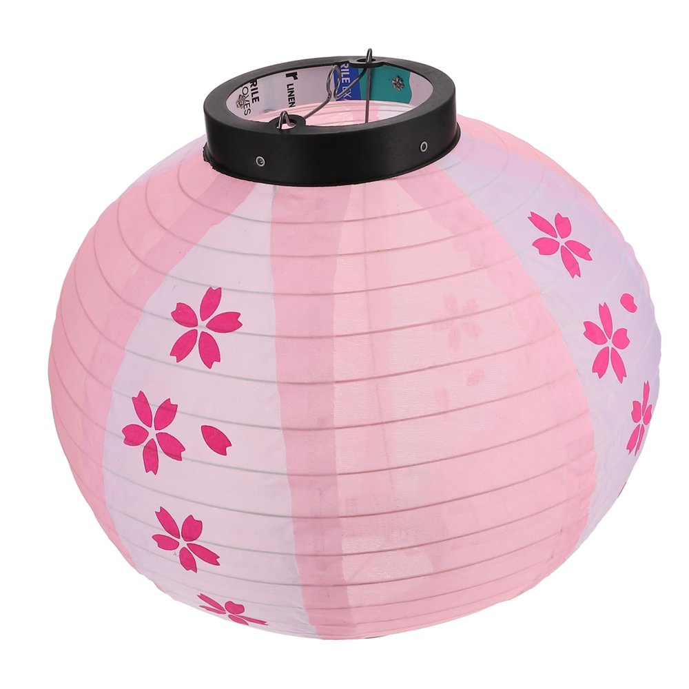 FOYTOKI Japanese Cherry Blossom Lantern Round Hanging Decor for Outdoor Events Traditional Japanese Style Lantern for Festivals and Parties