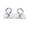 Abaodam 2pcs Heavy Duty Stainless Steel Suspension Hook for Hammock Ceiling Mount Pad Eye Plate Hanger Anti- Easy Installation for Gym Yoga and More view 1