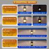 [1200lm] Motion Sensor Solar Lanterns Outdoor Tent Lights Portable Camping Exterior Front Porch Waterproof Table Desk Wall Sconce Lamp Rechargeable Anti Rust Coach for House Doorway Garage 1 Pack view 3