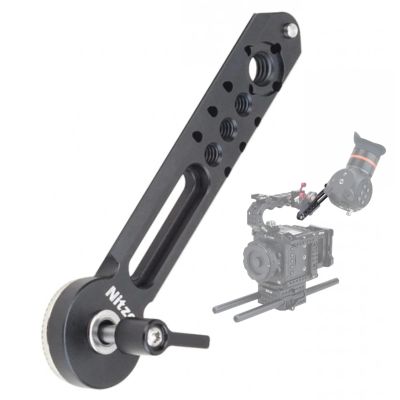 DirectNine Basics Nitze N49-NR5(5 inches/127mm) Extension Arm Plate NATO Rail to ARRI Rosette Mount w M6 Screw for DSLR Camera Cage EVFs Monitors,Handle, blak