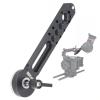 DirectNine Basics Nitze N49-NR5(5 inches/127mm) Extension Arm Plate NATO Rail to ARRI Rosette Mount w M6 Screw for DSLR Camera Cage EVFs Monitors,Handle, blak view 1