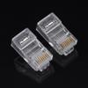 ASHATA 100 Pcs Cat5e RJ45 Modular Plug,Cat5 Cat5e Network Internet Connector,RJ45 8P8C Cable Modular Plug Heads,Network Connection Accessories,Transparent view 1