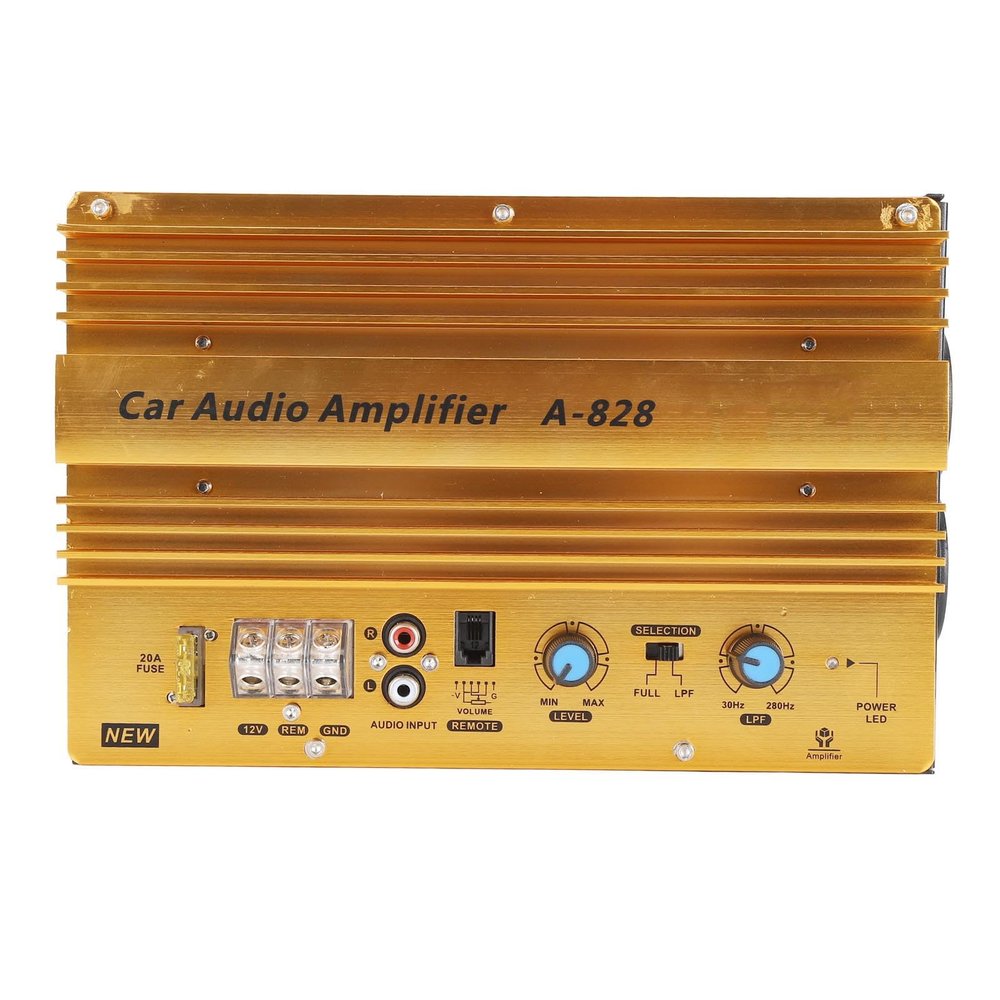 1280W 12V Car Amplifier Board, Car Audio High Power Amplifier Amp Board, Professional Aluminum Alloy Bass Sub Woofer Board 12V for Car Entertainment