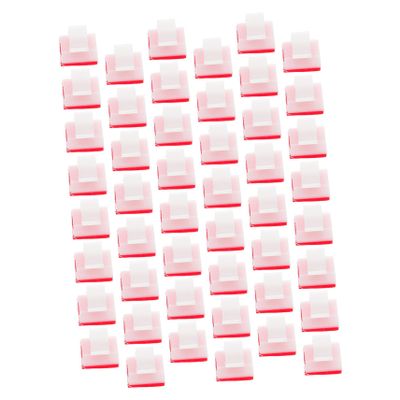 Homoyoyo 50pcs Self-Adhesive Cable Clips Cord Organizer Holder for Tidy Management of Headphone Wires Lightweight and Compact Design for Home Office Desktop Use