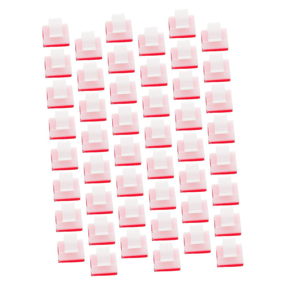 Homoyoyo 50pcs Self-Adhesive Cable Clips Cord Organizer Holder for Tidy Management of Headphone Wires Lightweight and Compact Design for Home Office Desktop Use