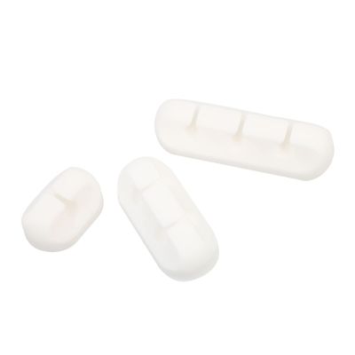 Homoyoyo 1set Silicone Cable Organizers Data Wire Organizers Multi-Combination Design for Use Self-Adhesive Cord Holders White