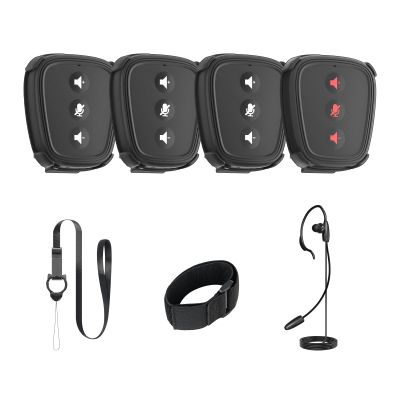 Came-TV Action Communicator 1.9GHz 4-Pack Dect Full Duplex Wireless Intercom with 1100ft 3.5mm Audio Port for Referee Communication,Film Production,Boating,Camping