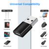 USB to USB C Adapter 4 Pack, USB C Female to USB 3.0 Male Adapter x2, USB A 3.0 Female to Type C Male Adaptor x2, Compatible with MacBook, iPhone 15/16, Samsung Galaxy, Smartphone,Tablet,Laptop view 2