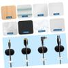 Homoyoyo 8pcs Silicone Cable Organizer Clips Desktop Wire Holder for Data USB and Network Cables and Easy to Install for Use view 2