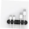 Homoyoyo Cable Organizer Cord Holder Tech Organizer Cable Winder Desk Wire USB Charger Storage Black view 2