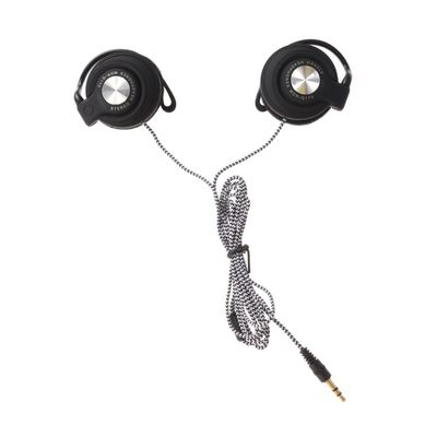 SKISUNO Wired Earhook Headphones with Cable and Comfortable Ear Pads Stereo Sound for Players and Computers Sports Companion Black