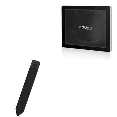 BoxWave Stylus Pouch Compatible with Teguar TP-4040-19 - Stylus PortaPouch, Pen Stylii Holder Carrier Portable Self-Adhesive - Jet Black