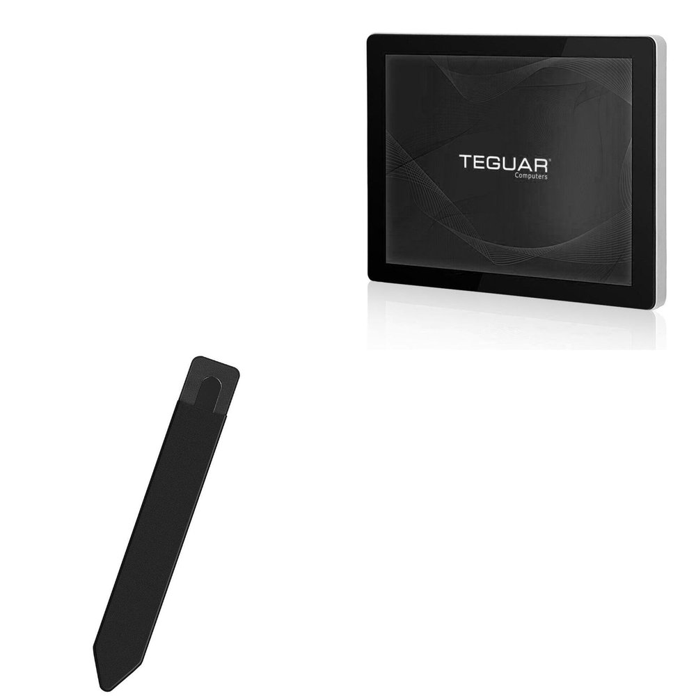 BoxWave Stylus Pouch Compatible with Teguar TP-4040-19 - Stylus PortaPouch, Pen Stylii Holder Carrier Portable Self-Adhesive - Jet Black