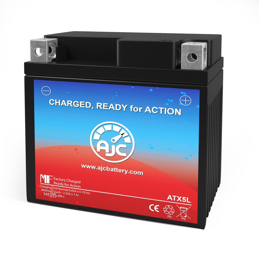 AJC Battery Compatible with AJC 5L-BS Powersports Battery