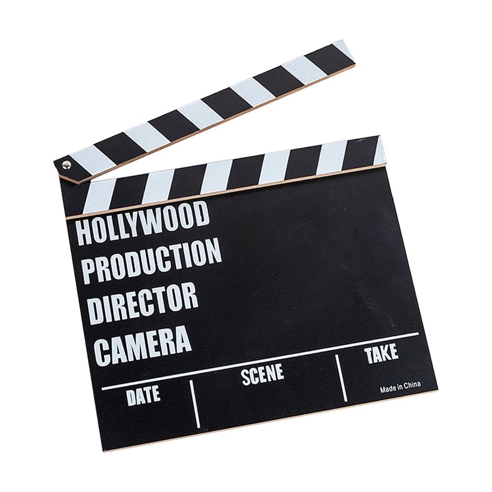 Luwecf TV Movie Film Clap Board, Clapper Board, Slateboard Movie Night Party Supplies Vintage Writeable Director Clapperboard