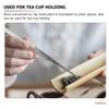 BESPORTBLE 8pcs Stainless Steel Tea Cup Clips Non- Gardening Tongs Metal Repair Clamp Curved Straight Tweezers for Tea Ceremony Plant Transplanting view 4