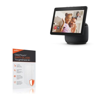 BoxWave Screen Protector Compatible with Amazon Echo Show 10 (3rd Gen 2020) - ClearTouch Anti-Glare ToughShield 9H (2-Pack), Anti-Glare 9H Tough Flexible Film Screen Protector