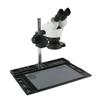 ZTBH Microscope Accessories Kit Stereo Microscope 3.5X - 90X Continuous Zoom Magnification + Big Aluminum Stand + 56 LED Ring Light + Lens Microscope Slides (Color : White) view 1