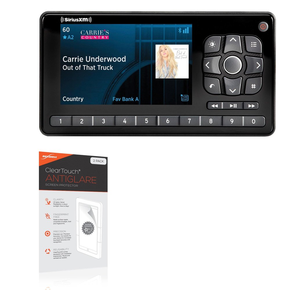 BoxWave Screen Protector Compatible with SiriusXM Roady BT Radio (RoadyBT SXVRBT1) - ClearTouch Anti-Glare (2-Pack), Anti-Fingerprint Matte Film Skin