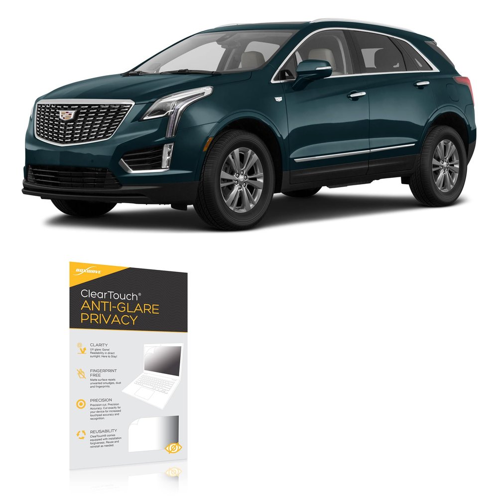 BoxWave Screen Protector Compatible With Cadillac 2024 XT5 Cluster Display (8 in) - ClearTouch Anti-Glare Privacy (2-Pack), Privacy Screen Protector Flexible Film Anti-Glare