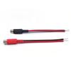 DirectNine Basics 2-Pack Female to Speaker Wire Adapter Cable, 5.5-inch/14cm - Black/Red, Audio Video Conversion for Amplifiers and Audio Receivers view 1