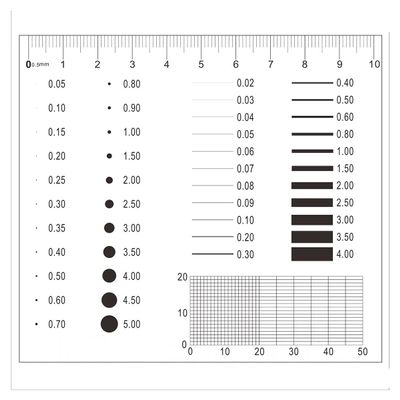 Joebo Microscope Kit Point Gauge Gauge Point line Gauge Film Standard Contrast Sheet Standard Inspection Gauge Scratch Microscope Lens Adapters