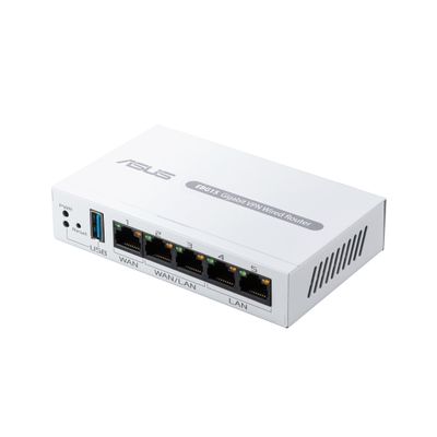 ASUS ExpertWiFi EBG15 Gigabit VPN Wired Router, up to 3 WAN ethernet Ports + 1 USB WAN, IPS Intrusion Prevention, Layer 7 Firewall, Commercial-Grade Network Security, Remote Management with App