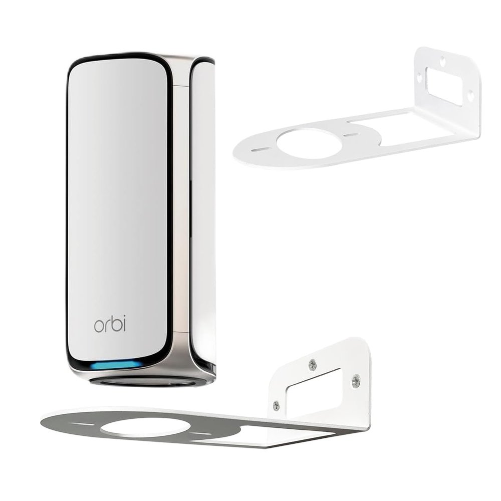 ALLICAVER WiFi 7 Wall Mount Kit, Wall Mount Bracket Sturdy Metal Made Compatible with All WiFi 7 Routers RBE970 RBE870 RBE770 Series and Nighthawk Dual-Band WiFi 7 Router (2 Pack)